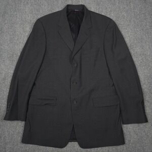 Brooks Brothers Blazer Mens 41L Black Worsted Wool Suit Jacket Made in USA
